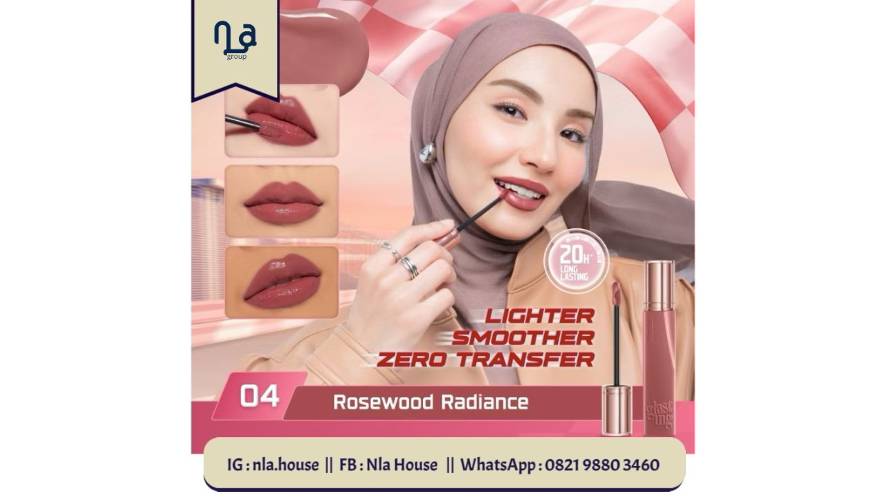 Wardah Glasting Liquid Lip 04 Rosewood Radiance