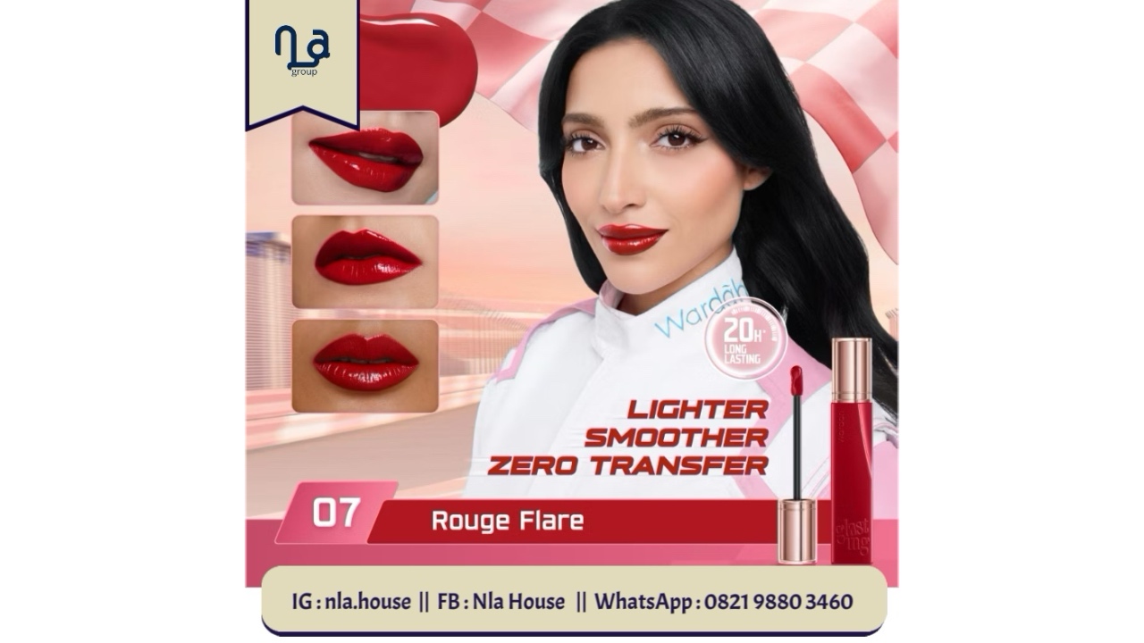 Wardah Glasting Liquid Lip 07 Rouge Flare