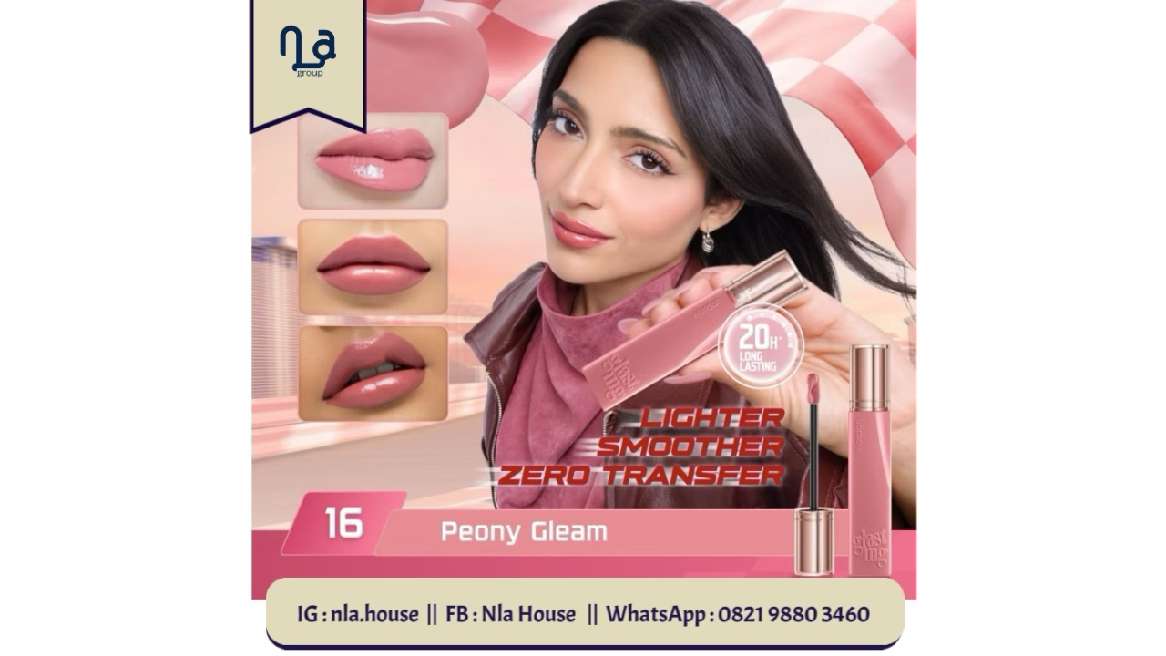 Wardah Glasting Liquid Lip 16 Peony Gleam