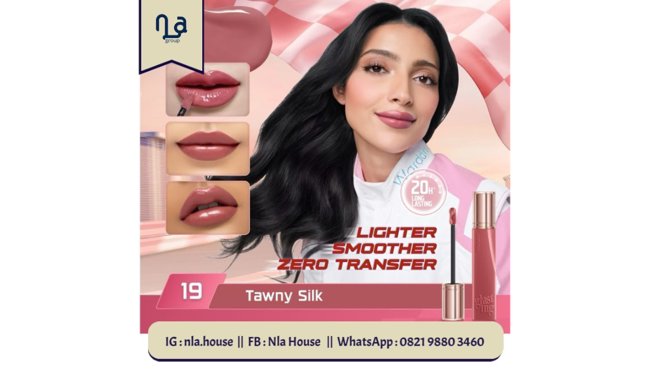 Wardah Glasting Liquid Lip 19 Tawny Silk