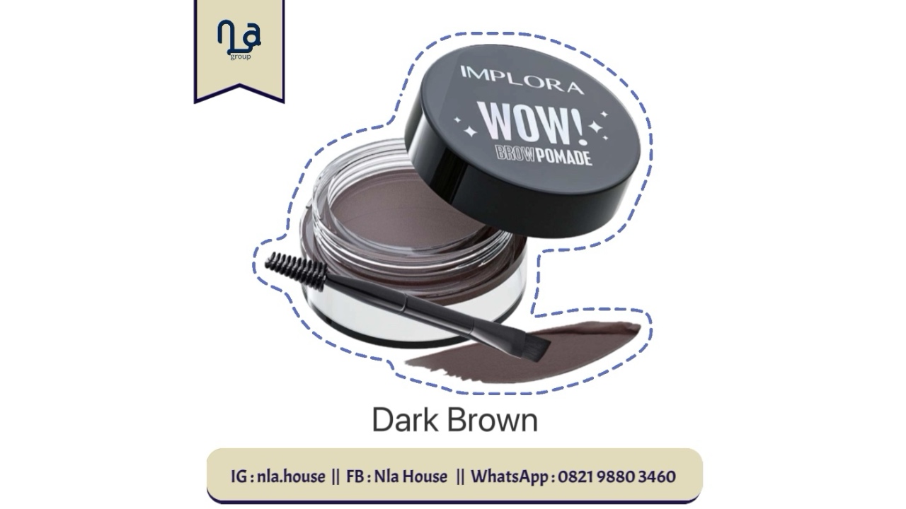 Implora WOW Brow Pomade | Eyebrow Pomade-Dark Brown