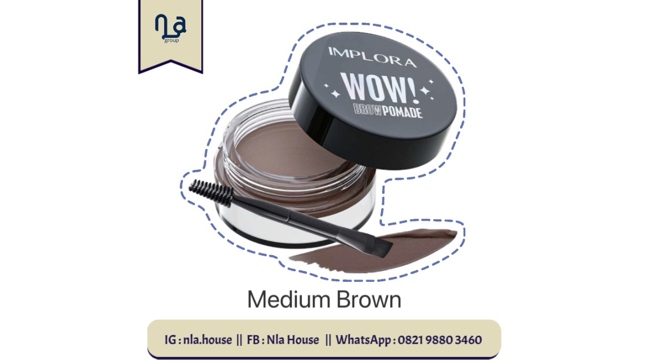Implora WOW Brow Pomade | Eyebrow Pomade-Medium Brown