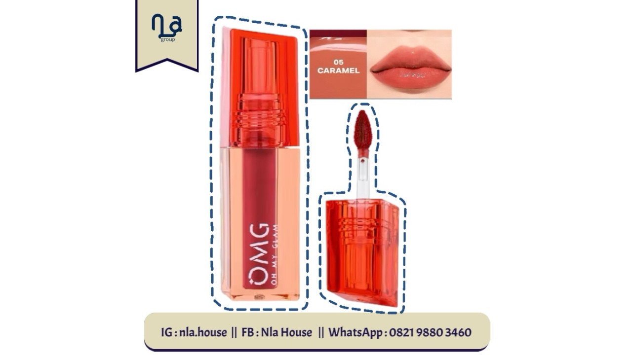 OMG Oh My Glam Glassy Lip Tint-05 Caramel