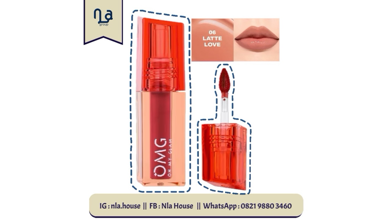 OMG Oh My Glam Glassy Lip Tint-06 Latte Love