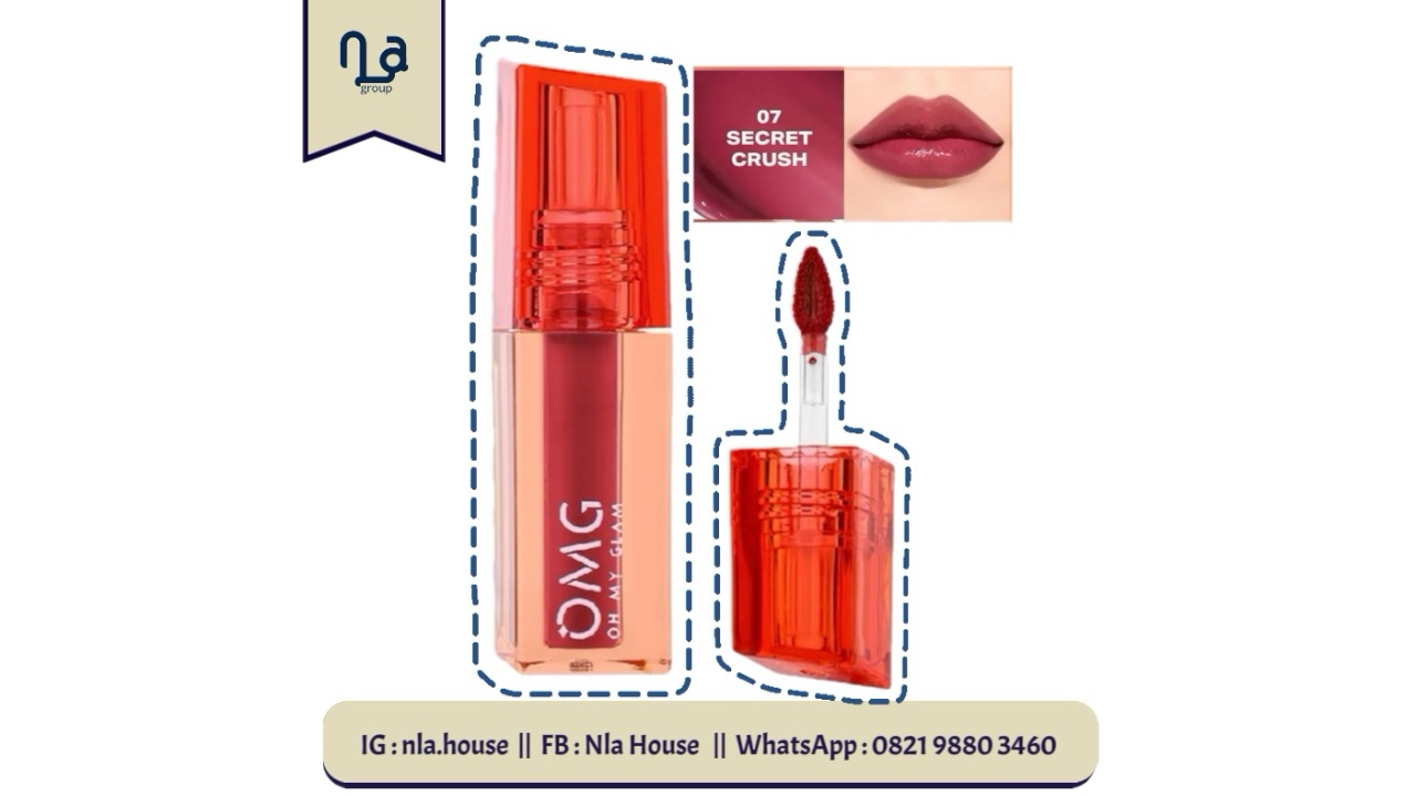 OMG Oh My Glam Glassy Lip Tint-07 Secret Crush