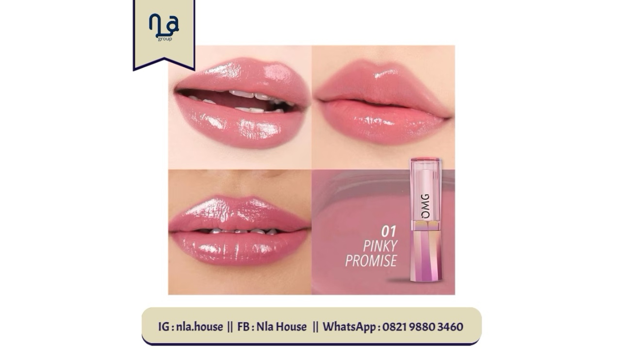 OMG Oh My Glam Gloss Up Tinted Lip Balm-01 Pinky Promise