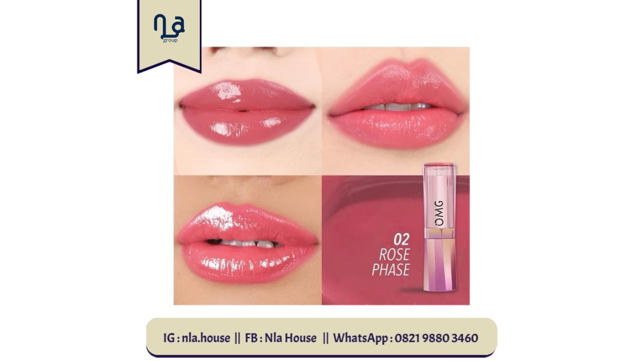 OMG Oh My Glam Gloss Up Tinted Lip Balm-02 Rose Phase
