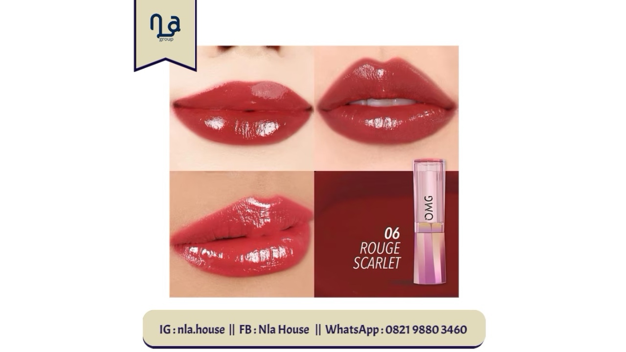 OMG Oh My Glam Gloss Up Tinted Lip Balm-06 Rouge Scarlet