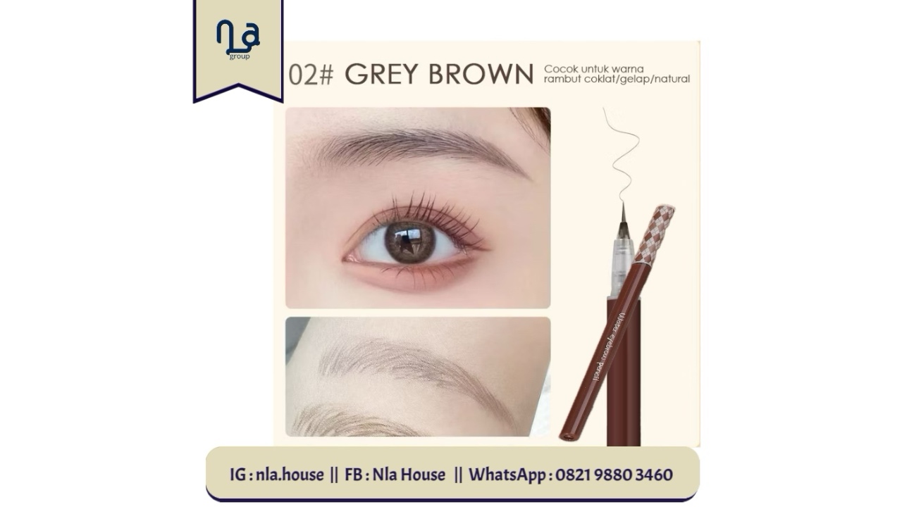 Biya Eyebrow Pen Eyeliner-102 Grey Brown