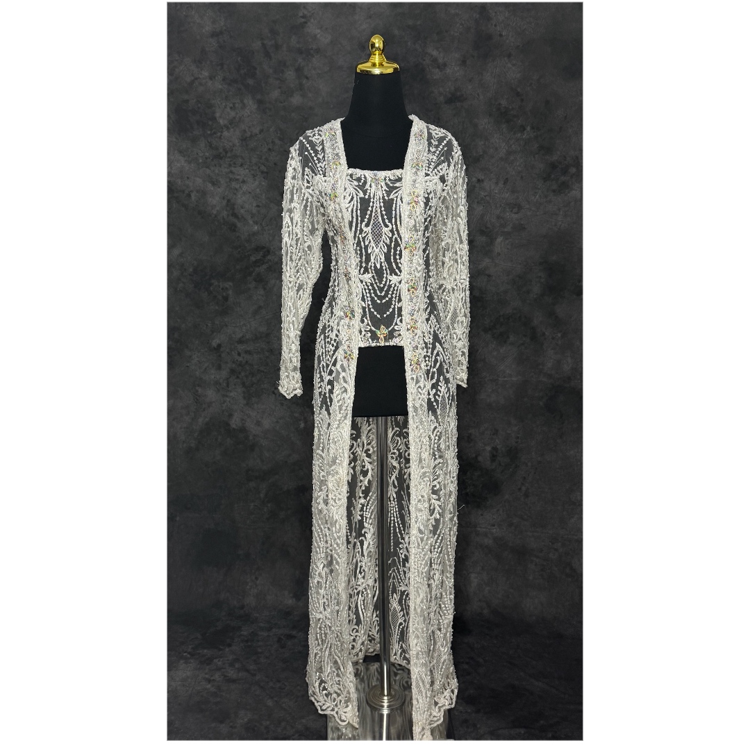 Kebaya Kutubaru Putih Adat (fit to XL)