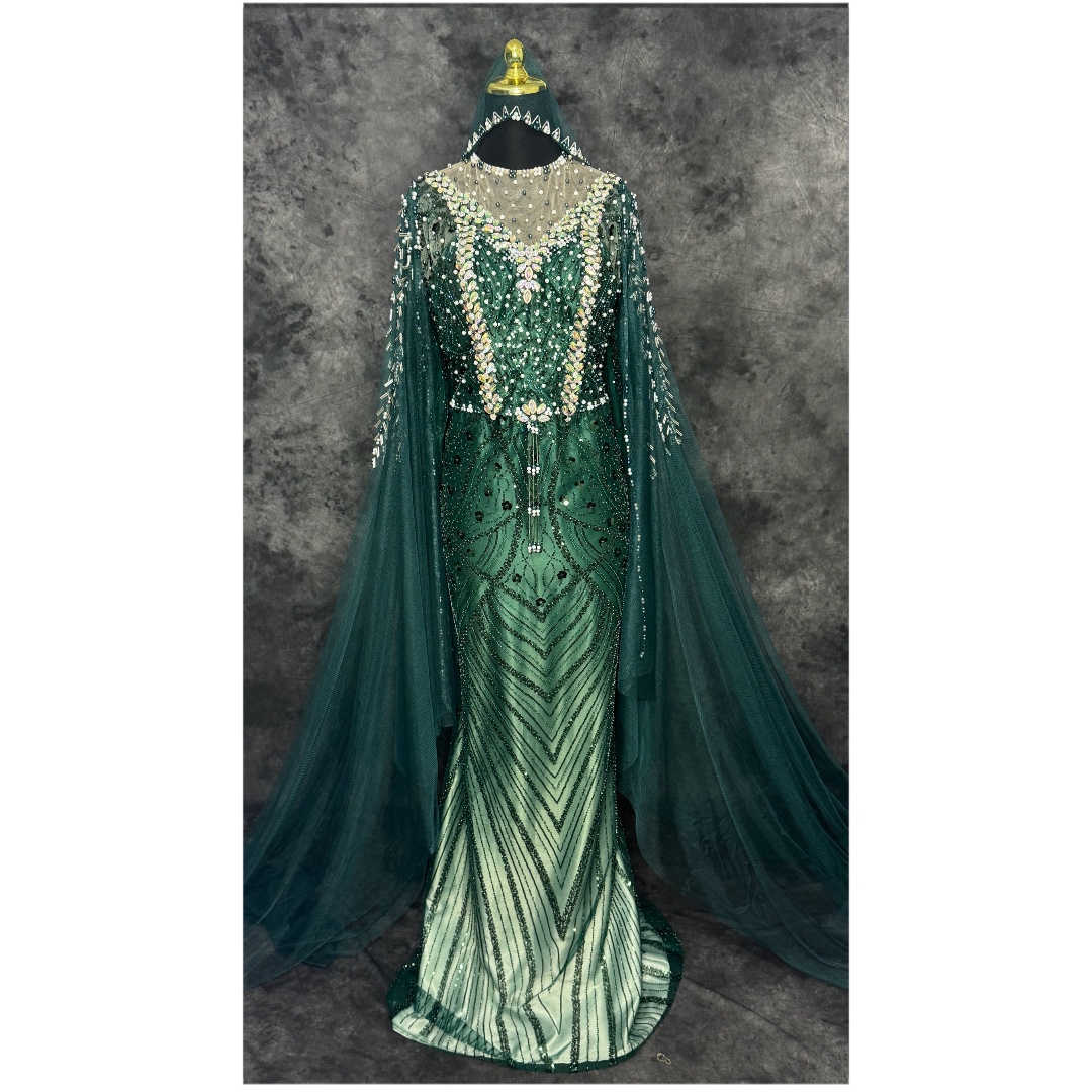 Kebaya Hijau Botol Gradasi (fit to XL)
